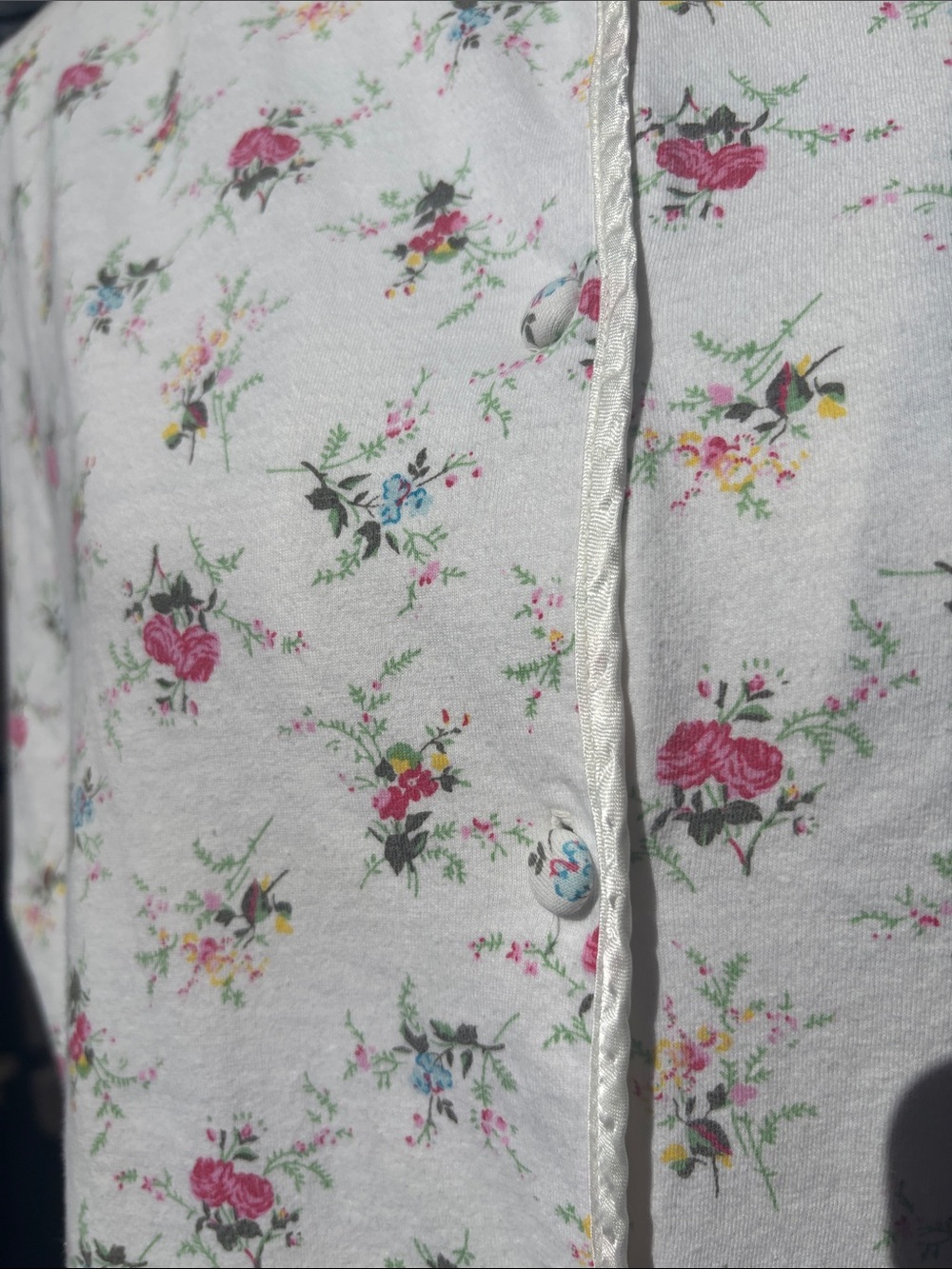 VTG Victoria’s Secret Cotton Floral White Pajama Set - Picture 3 of 6